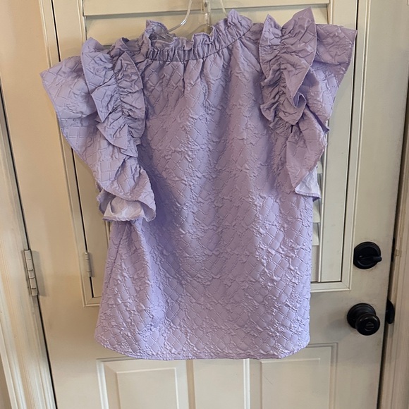 THML Lavender Ruffle Blouse - Picture 3 of 5
